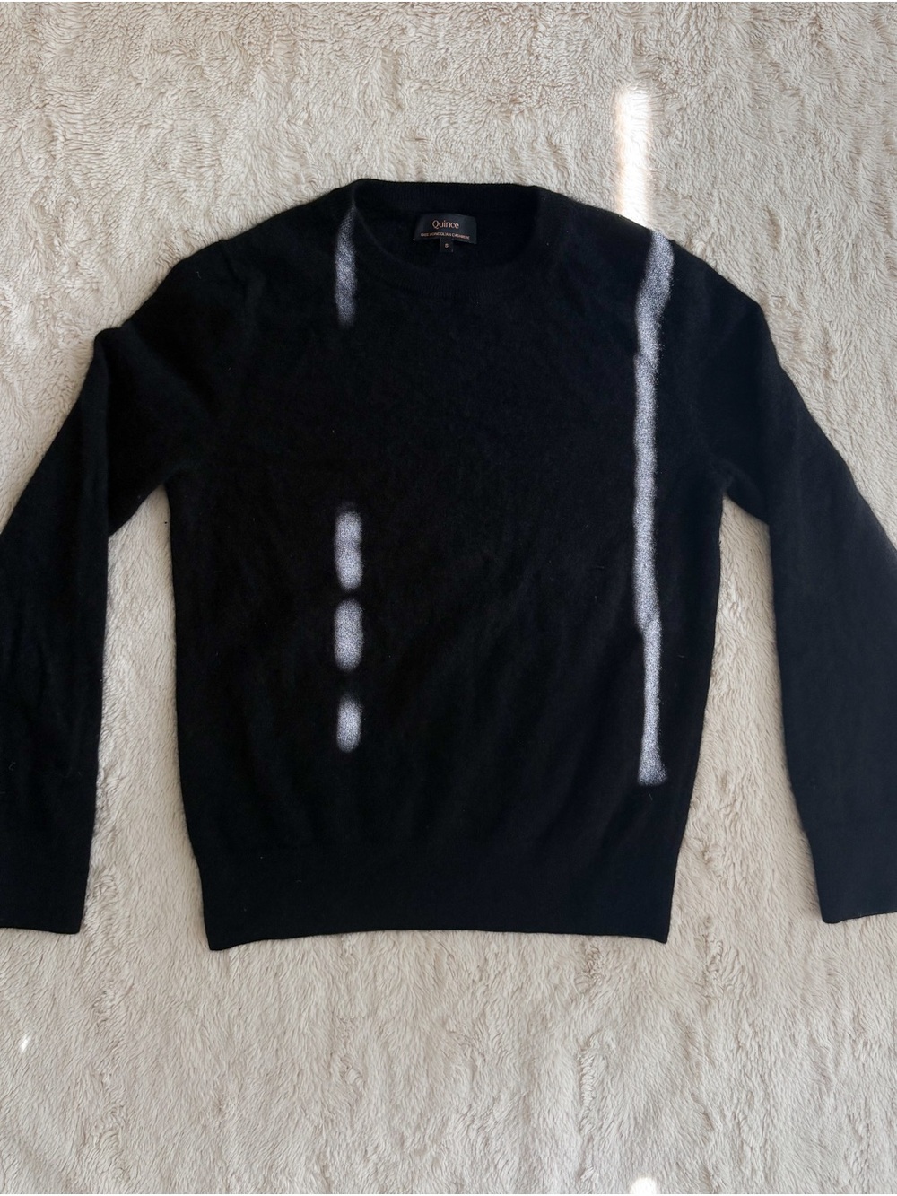 Quince Mongolian Cashmere Crewneck Sweater Black 100% Cashmere Size Small - Picture 4 of 8